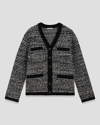 theory luxe ツイードジャケット　カーディガン theory luxe グレー ツイード ジャケット カーディガン - メルカリ