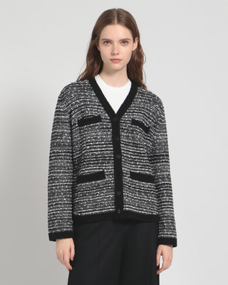 24AW セオリー Theory ツイードジャケット チャコール カーディガン 新作】ツイードジャケットご紹介 | セオリーリュクス | 大丸札幌店公式