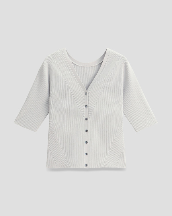 セオリーリュクス Fortuna Goldie Cardigan ホワイト　40 セオリーリュクス Fortuna Goldie Cardigan ホワイト 40