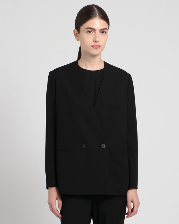 セオリーリュクス Newan Daylia ノーカラージャケット 36サイズ