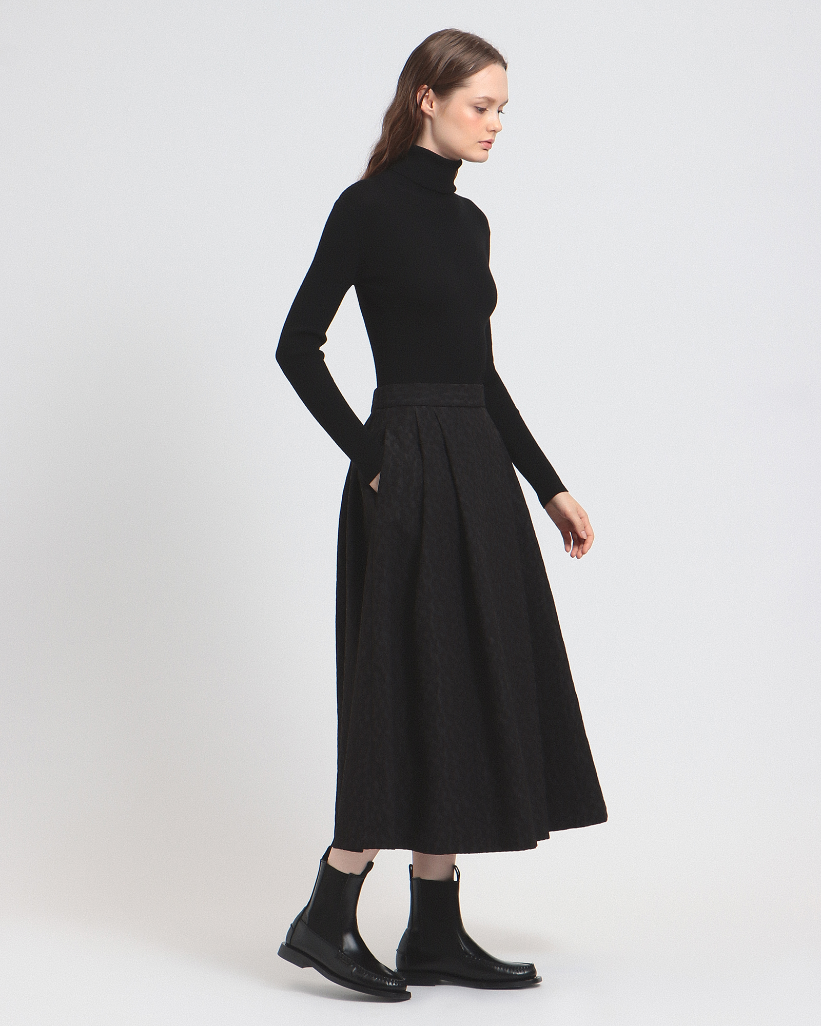 Theory luxe - ☆セオリーリュクス☆新品 裾レース プリーツスカート 40の通販 by かなかな｜セオリーリュクスならラクマ