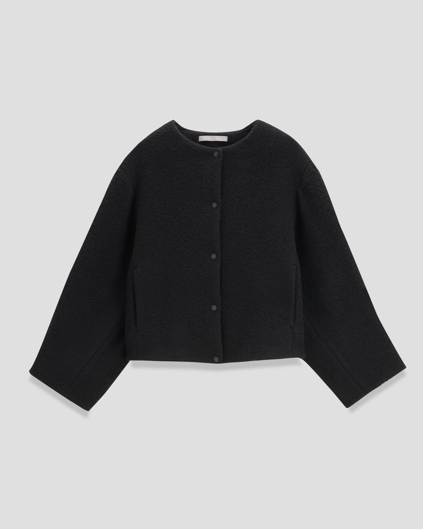 Theory luxe レザーウールコート 38サイズ 羊革 ブラック レディース