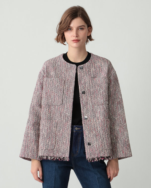 【Theory】Fringe Tweed Irvine Jacket 【Theory】Fringe Tweed Irvine Jacket