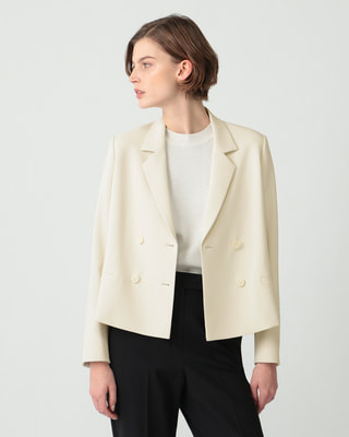 Theory luxe セオリーリュクスアイボリー フード付きジャケット38 Theory luxe セオリーリュクスアイボリー フード付きジャケット