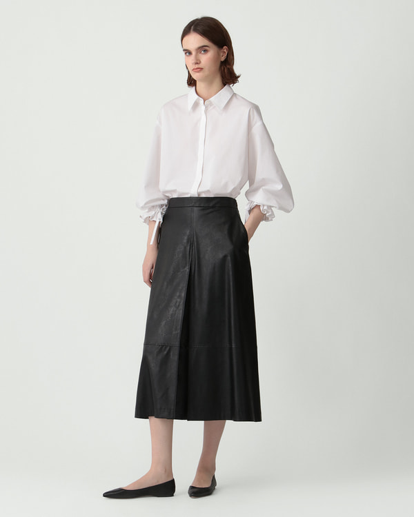 【Theory】Gwen Faux Leather Gio Skirt 【Theory】Gwen Faux Leather Gio Skirt