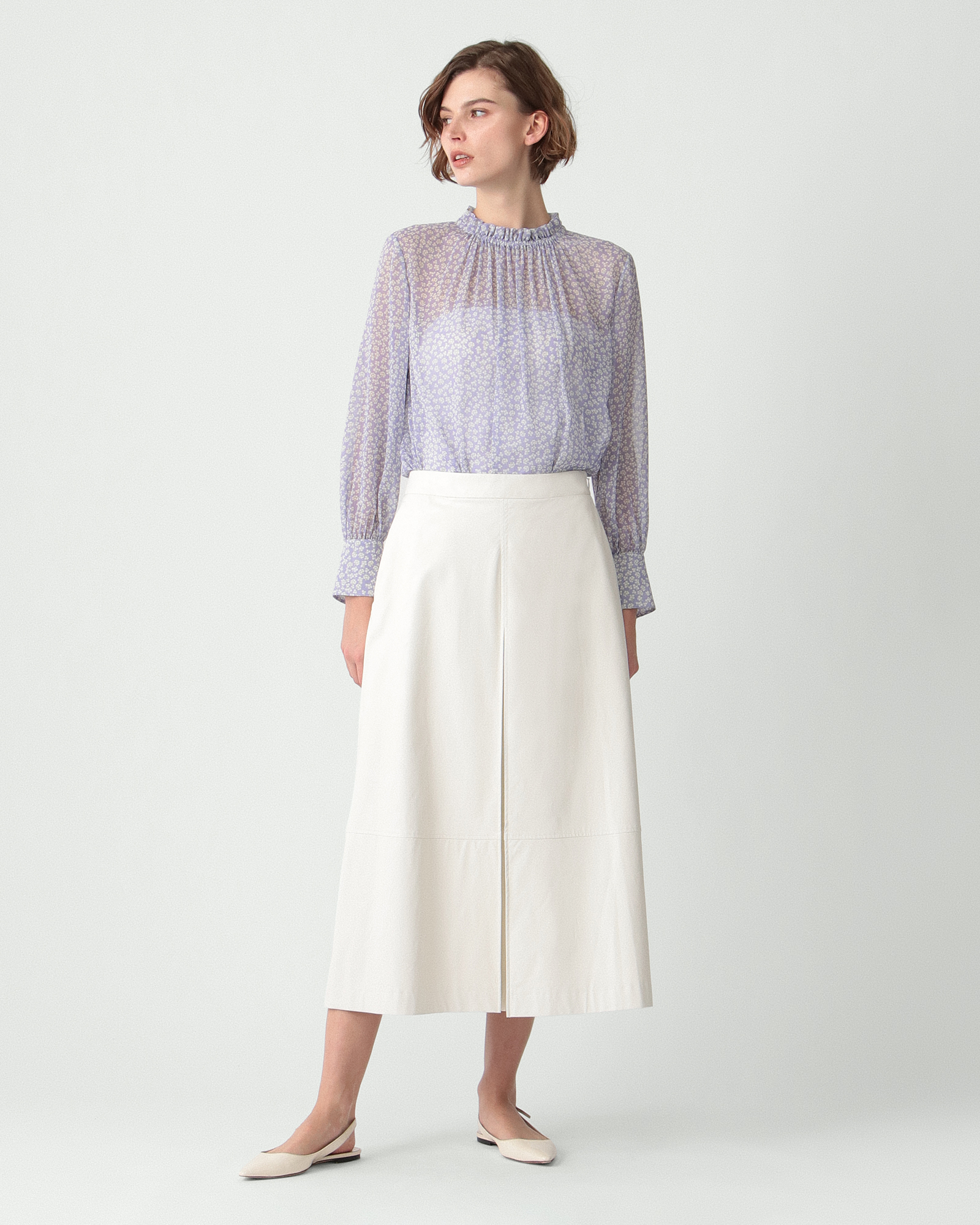 Disty Jasmine Print Lenny Blouse | Theory luxe[セオリーリュクス