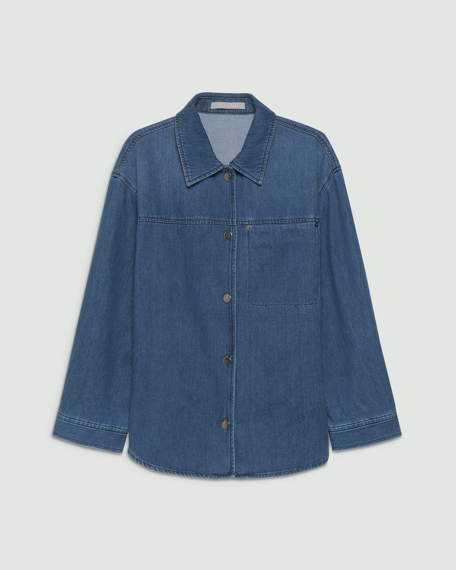 予約商品》 Slate Denim Ivane Shirt | Theory luxe[セオリー