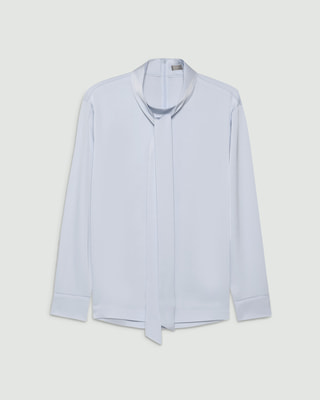 【theory luxe●2025新作 Satinブラウス】 Harlow Satin Soleile Blouse | Theory luxe[セオリーリュクス]公式