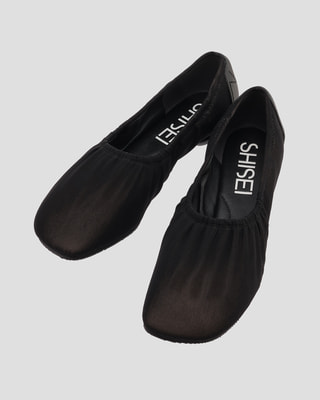 靴 SHISEI GATHER BALLET LIC 37 GATHER BALLET_PRETEND SHEER / BLACK – SHISEI