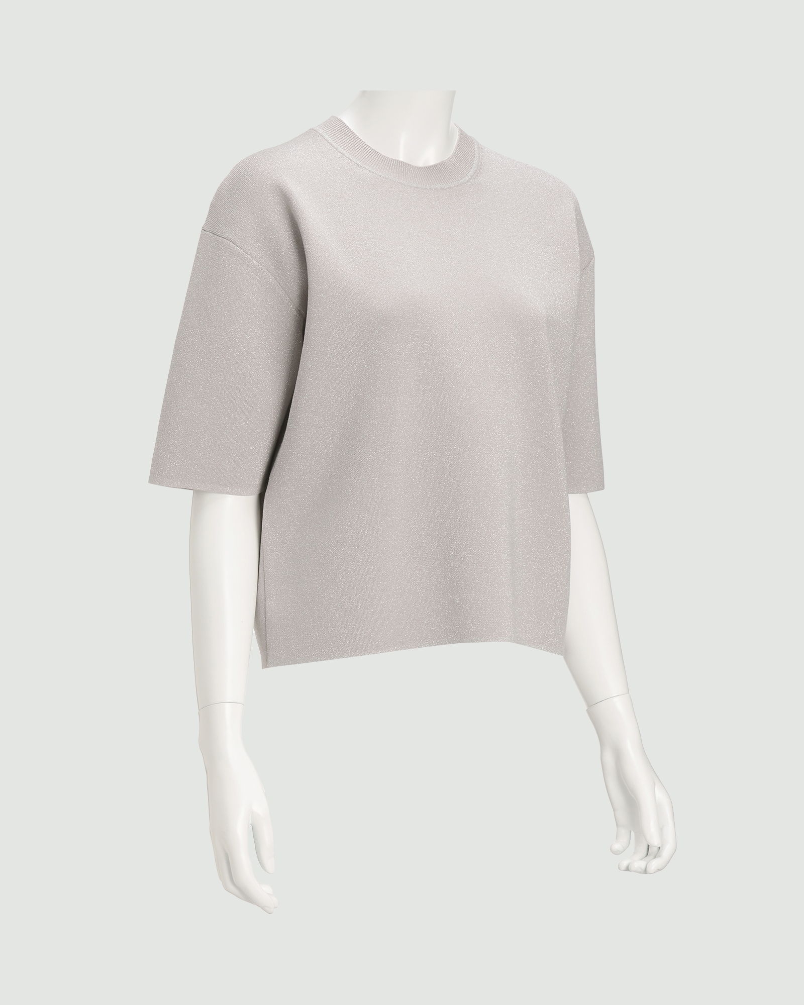 25SSセオリーリュクス Lurex Knit Ramiele ニット半袖綿 セオリー