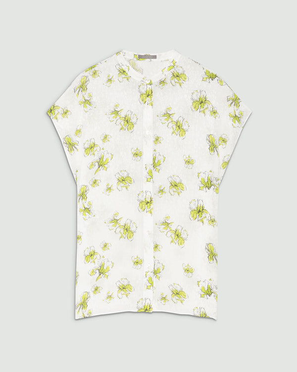 【Theory】Flower Drawing Print Karra 2 Blouse 【Theory】Flower Drawing Print Karra 2 Blouse