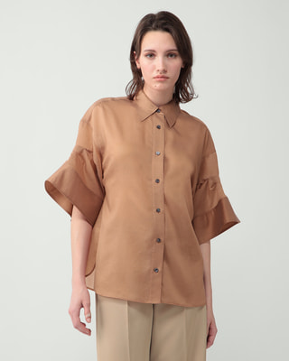 theory luxe ブラウン 半袖ブラウス Tori Maddox Shirt | Theory luxe[セオリーリュクス]公式通販サイト