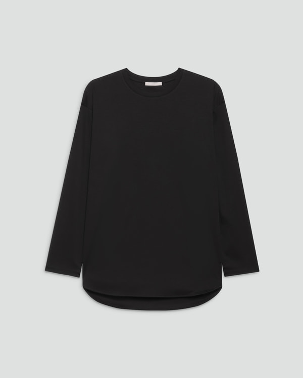 新品⭐︎theory luxe ブラック　半袖トップス theory luxe(セオリーリュクス) 七分袖カットソー サイズ38 M