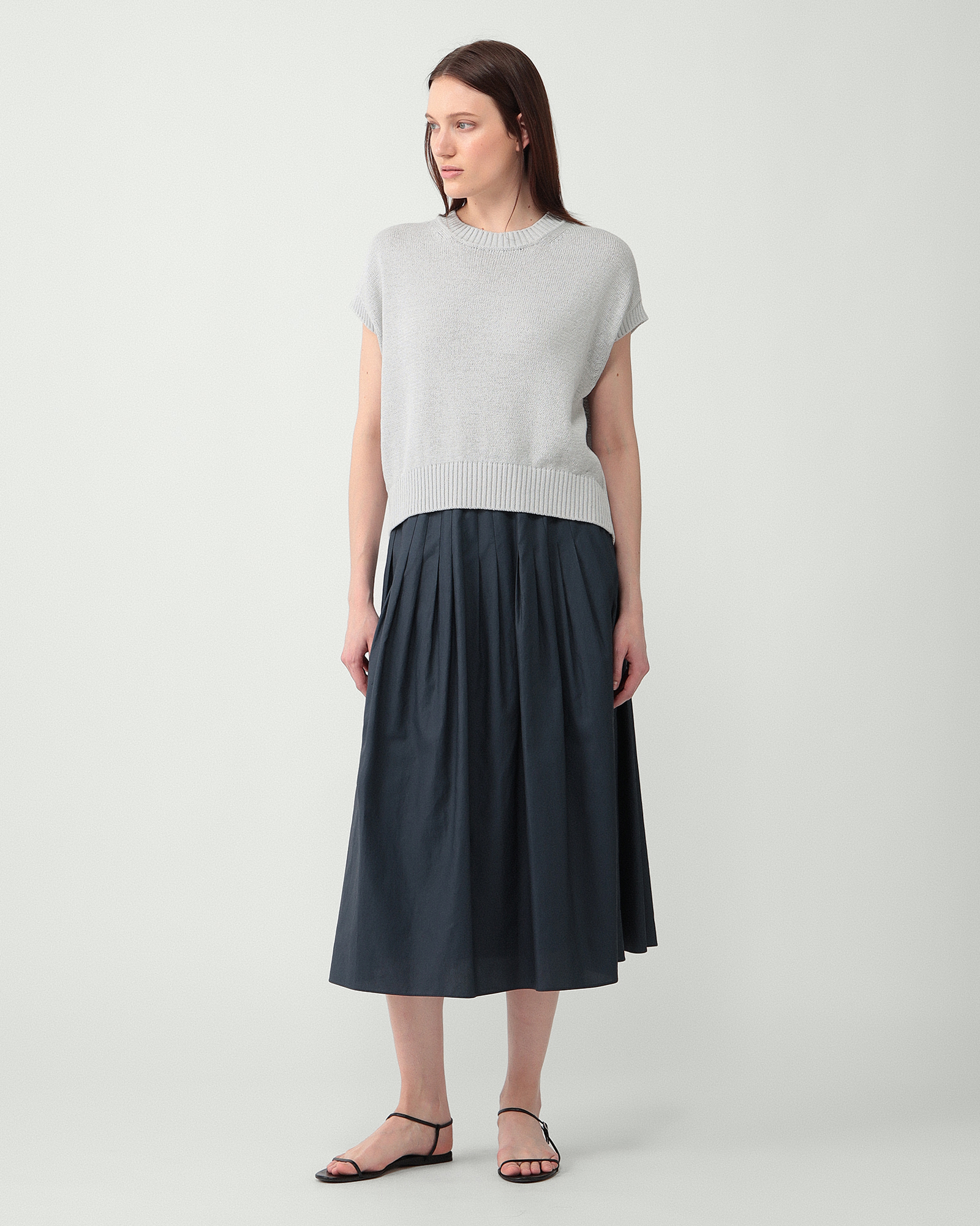 theory luxe Bozz Viola Sweater ミスティグレー セオリーリュクス