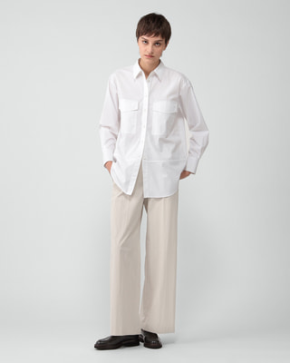 一部限定カラー Luxe Cotton Kaylee Shirt | Theory luxe[セオリー