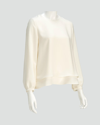 theory luxe ブラウス ベージュ38 Marvine elida Marvine Elida 3 Blouse | Theory luxe[セオリーリュクス]公式