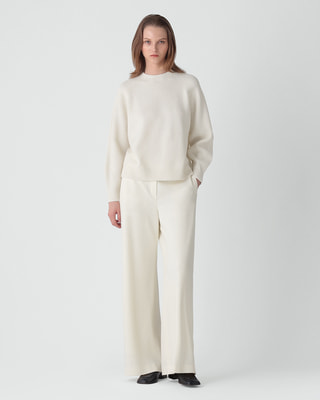 セオリーリュクス　ニット　Morbi Hunter Sweater　38ホワイト 一部限定カラー Morbi Hunter Sweater | Theory luxe[セオリーリュクス