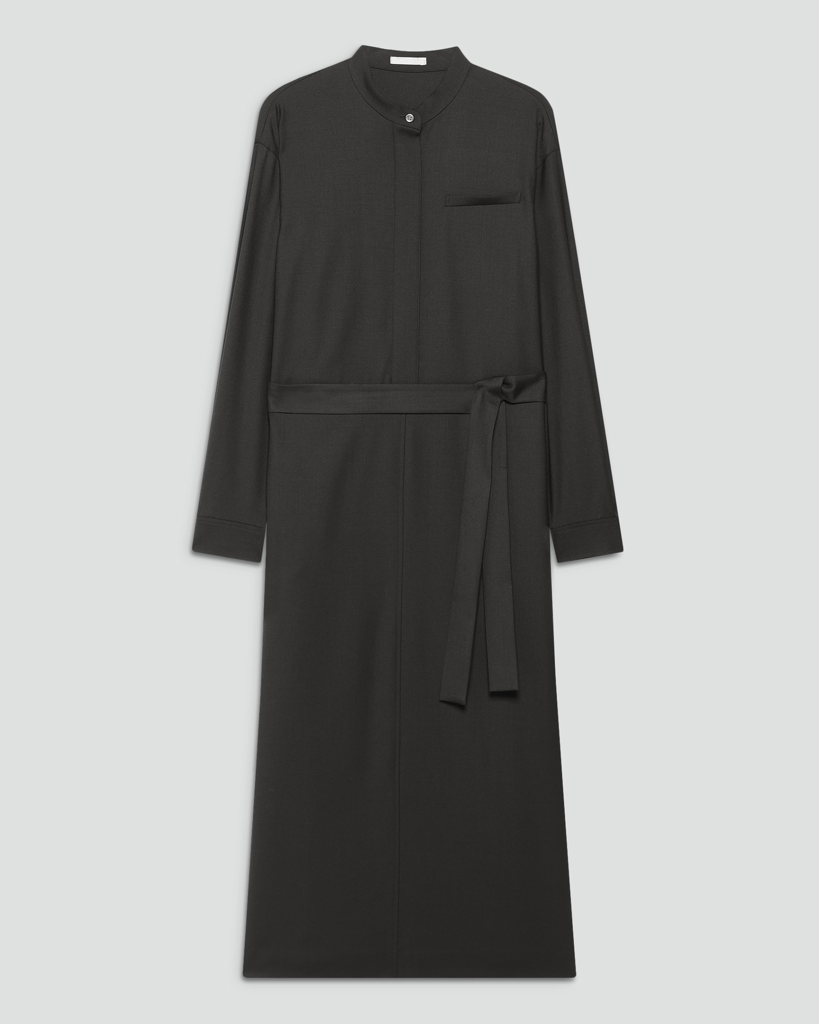 【近年モデル】23SS セオリーリュクス SIGRID ロングワンピース 黒 M Precious12月号で人気No.1】「theory luxe」の黒ワンピースに