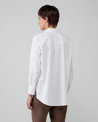 【新品未使用】Theory LUXE　Elida ホワイト　40　長袖　ブラウス Luxe Cotton Ely Shirt | Theory luxe[セオリーリュクス]公式
