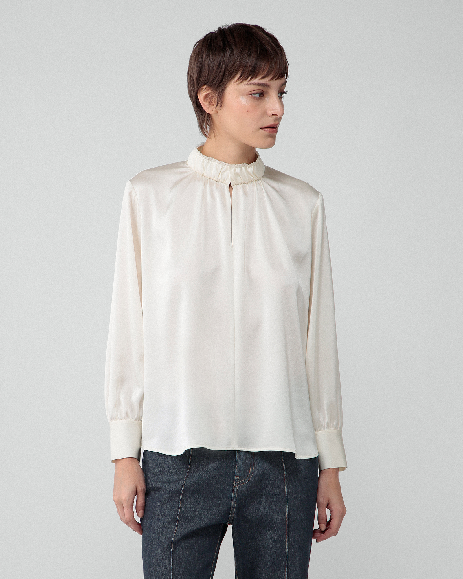 24ssTeory LUXEセオリーリュクスブラウスMARVINENOLIA38 セオリーリュクス Theory luxe ブラウス MARVINE JACQUELINE （ピンク