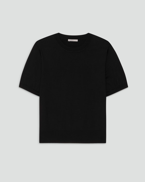 【春物 新入荷】‡theory /セオリー‡2024年製/BRISTOL COTTONニット/Vネック/半袖  ホワイト/白 レディース S【中古】春秋  412052 Theory（セオリー）ニット・セーター 白 サイズ:P(XS位) レディース