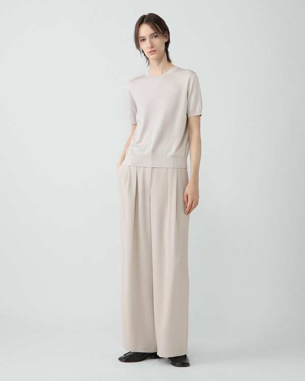 【極美品】theory luxe シルク混パンツセットアップ シャンパンブラウン theory luxe セットアップ 極美品】theory luxe シルク混パンツ