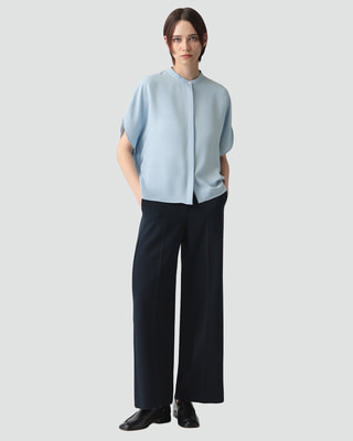 Theory luxe Marvine Amia Blouse シルバーグレー Theory luxe Marvine Amia Blouse シルバーグレー 【公式通販】