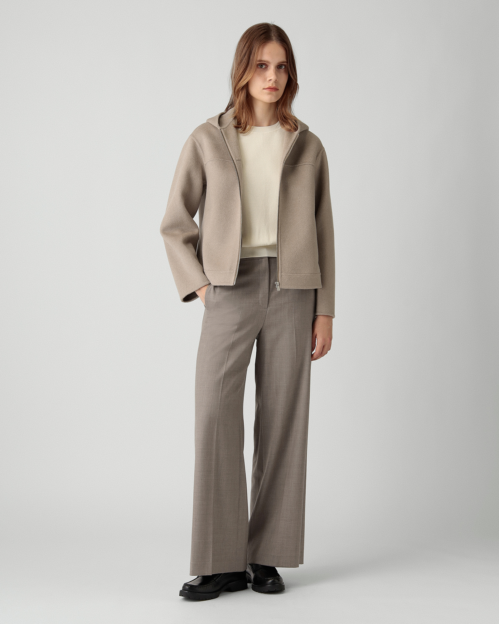 theory luxe DANE フーデッドブルゾン 38 theory luxe DANE フーデッド 