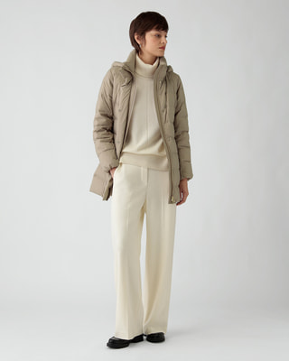 【定番】 セオリー theory ファー付き ダウンコート P ベージュ♪ セオリーリュクス(Theory luxe)公式通販 レディースファッション