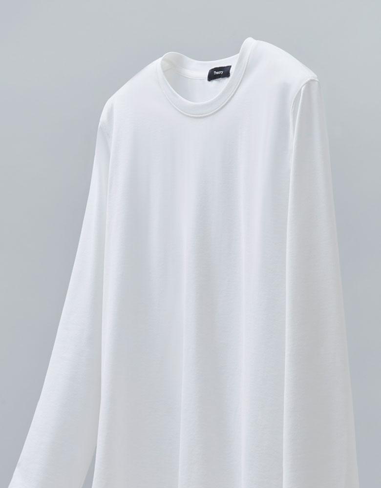 Theory クルーネックTシャツ ホワイト S STYLING | WOMEN（レディース）｜Theory 公式通販サイト