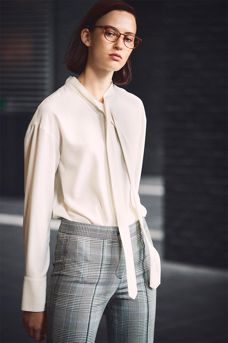theory 23SS 比翼仕立て ボウタイブラウス、2点おまとめ