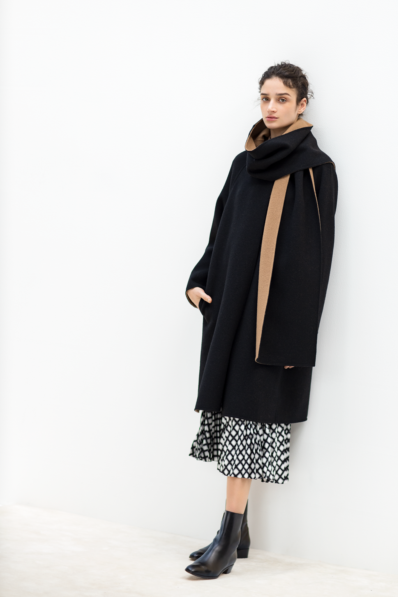 Theory 新品 New Divide Luxe Scarf Coat