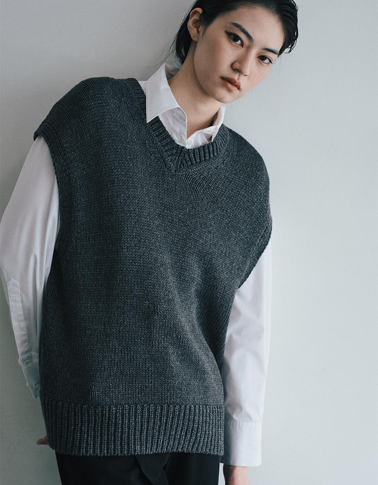 theory luxe 24SS クロシェ編みノースリーブニット グレー theory luxe  