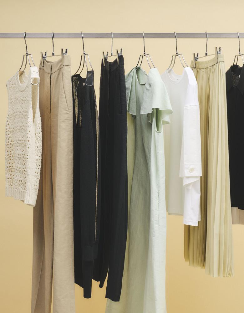 セオリーリュクス　21SS リネン　ストレッチ ダブルジャケット　ベージュ　L セオリーリュクス 21SS リネン ストレッチ ダブルジャケット