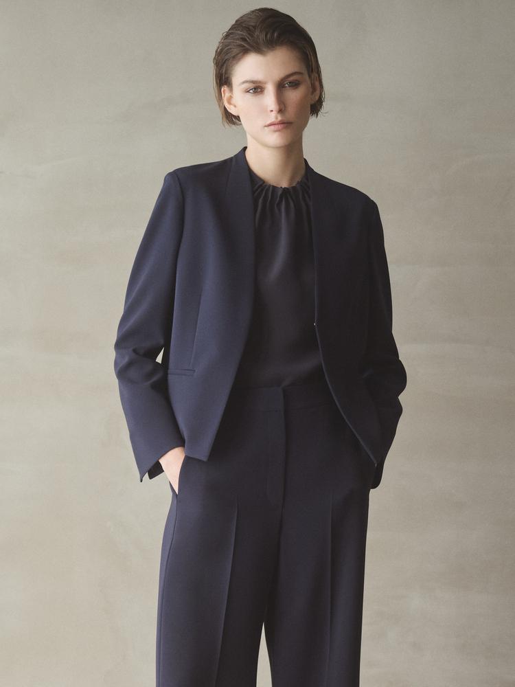 美品】Theory パンツスーツセット 上0 下00 ブラック Theory セオリー  