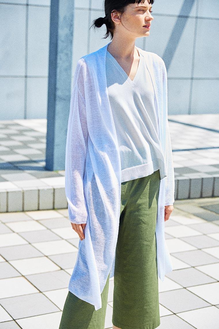 Theory luxe ダイダイ染め シルク リネン カーディガン Theory luxe ダイダイ染め シルク リネン カーディガン Theory