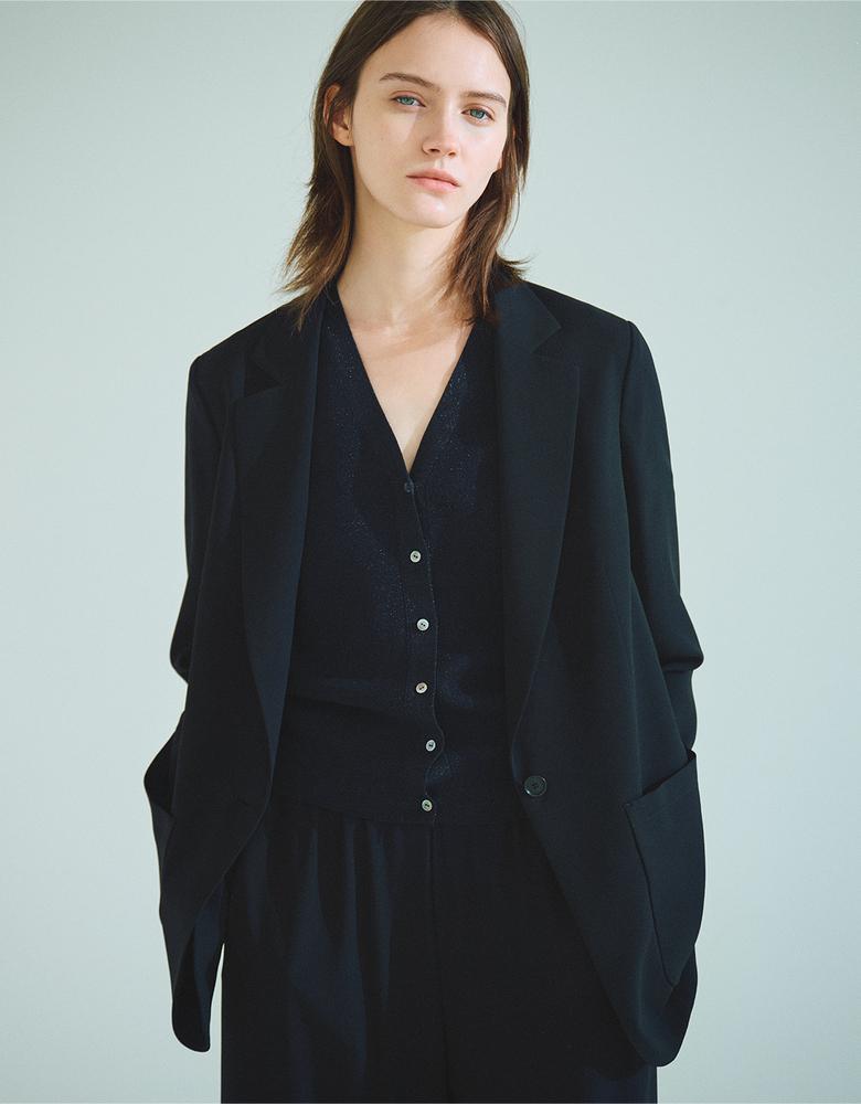 theory luxe ウォッシャブル Vネックブラウス（アクア） Comfortable 